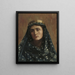 Portrait einer Dame in orientalischem Kleid - John Collier — gerahmtes Bild an der Wand