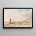Brighton Beach Scene Looking West - John Constable — framed artwork on a wall