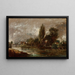 Pont de Harnham, Salisbury - John Constable — framed artwork on a wall