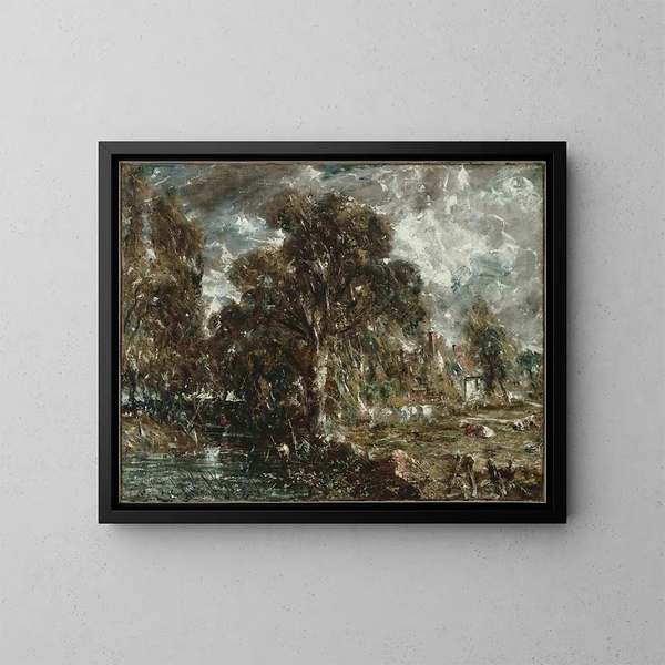 auf dem Fluss Stour - John Constable — gerahmtes Bild an der Wand
