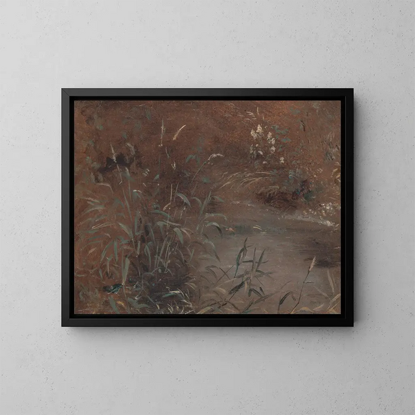 Broussailles près d'un étang - John Constable — gerahmtes Bild an der Wand
