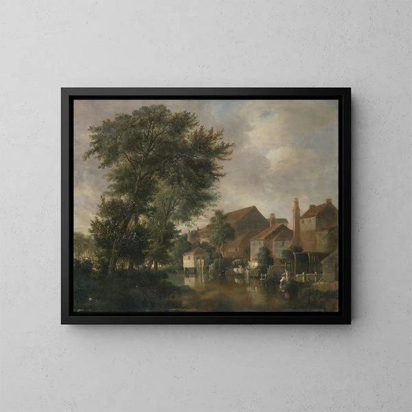 La rivière Wensum à Norwich - John Crome — gerahmtes Bild an der Wand