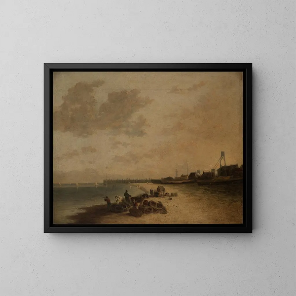 Strand von Yarmouth - John Crome — gerahmtes Bild an der Wand