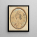 Young woman with a pink bow on her bodice - John Downman — framed artwork on a wall