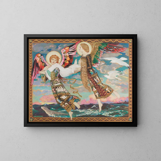 Sainte Brigitte - John Duncan — gerahmtes Bild an der Wand