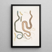 Serpent du Bengale Coluber Bengalensis 47 Serpent losangé Coluber rectangulus - John Edward Gray — quadro incorniciato alla parete