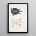 Trionyx égyptien Tryonix gyptiacus var Indica Ganges appelé Sewteree parfois atteint 240 lbs - John Edward Gray — quadro incorniciato alla parete