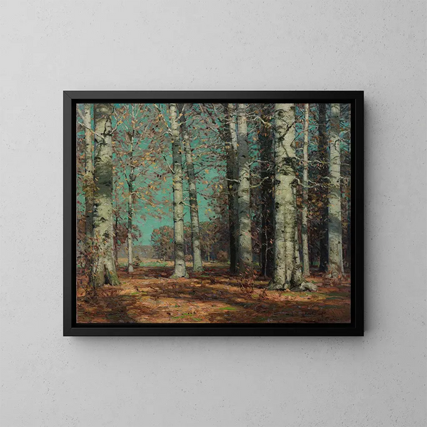 Hainbuchen im Herbst - John Fabian Carlson — gerahmtes Bild an der Wand