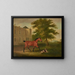 Ein roter Pferd und ein Hund vor Humewood Manor bei Wicklow - John Ferneley — gerahmtes Bild an der Wand