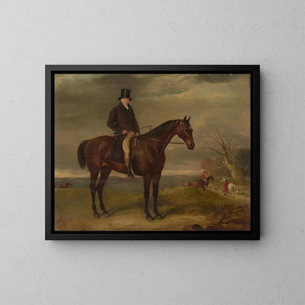 Ritratto di Samuel Dumbleton, 1750-1834, cane da caccia del conte di Spencer - John Ferneley — quadro incorniciato alla parete