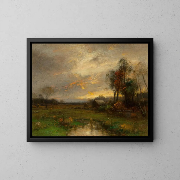 Sonnenuntergang im Abklingen - John Francis Murphy — gerahmtes Bild an der Wand