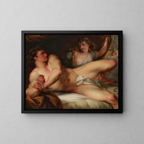 Samson che rompe i suoi legami - John Francis Rigaud — quadro incorniciato alla parete