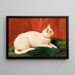 Eine weiße Katze - John Frederick Herring l'Ancien — gerahmtes Bild an der Wand
