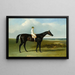 Il cavallo da corsa baio scuro di M. O'Brien, Jonathan Wild, con il fantino T. Ryder - John Frederick Herring il Vecchio — quadro incorniciato alla parete