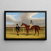 The Honorable E. Petres Rowton with W. Scott and the trainer at Doncaster - John Frederick Herring the Elder — framed artwork on a wall