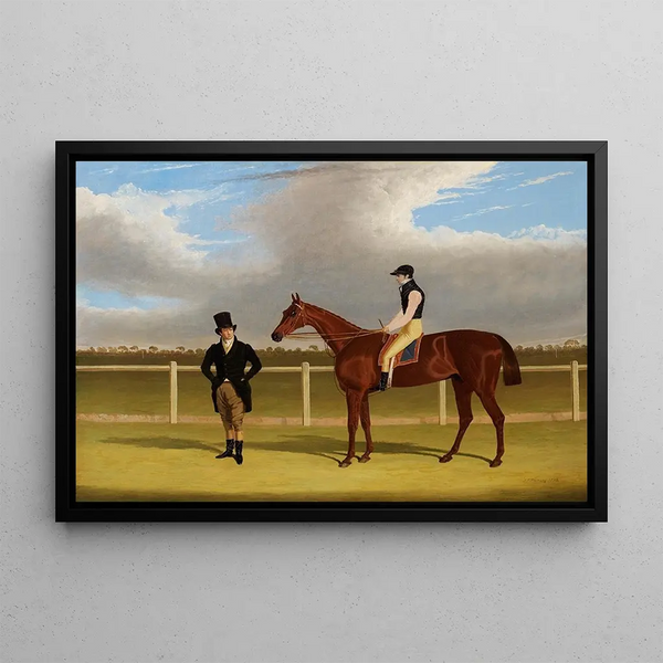 John Frederick Herring Snr - The Hon E Petres Rowton with W Scott up and Trainer at Doncaster.webp