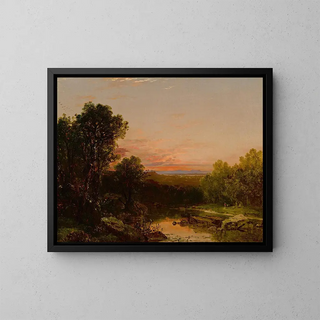 John Frederick Kensett - Sunset Over The Catskills.webp