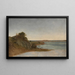 View near Newport - John Frederick Kensett — framed artwork on a wall