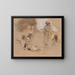 a Bedouin encampment at Gebel Tor in the Sinai Desert - John Frederick Lewis — framed artwork on a wall