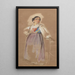 Eine Spanierin - John Frederick Lewis — gerahmtes Bild an der Wand