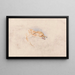 Studie eines sitzenden Fuchses nach rechts - John Frederick Lewis — gerahmtes Bild an der Wand