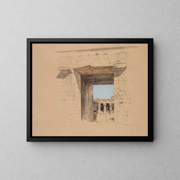 Il tempio di Edfu, la porta del pilone - John Frederick Lewis — quadro incorniciato alla parete