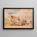 Due cavalli - John Frederick Lewis — quadro incorniciato alla parete