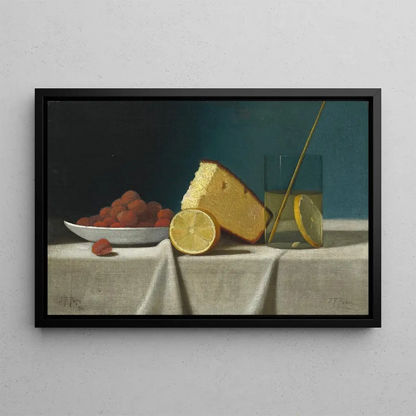 John Frederick Peto - Still Life with CakeLemon Strawberries and Glass.webp