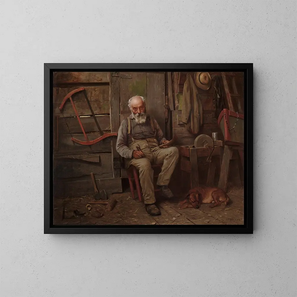 Costruttore di barche - John George Brown — quadro incorniciato alla parete
