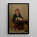 Der Schuhputzer - John George Brown — gerahmtes Bild an der Wand