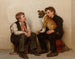 Zwei Schuhputzerjungen mit einem Hund - John George Brown — Ansicht des Kunstwerks