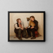 Zwei Schuhputzerjungen mit einem Hund - John George Brown — gerahmtes Bild an der Wand
