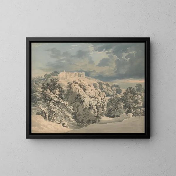 Château de Saint-Donat, Glamorganshire - John Glover — gerahmtes Bild an der Wand