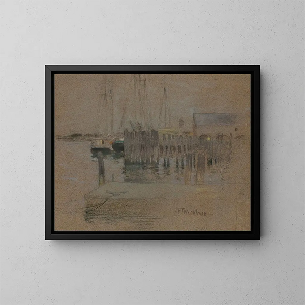 Port de Gloucester - John Henry Twachtman — quadro incorniciato alla parete