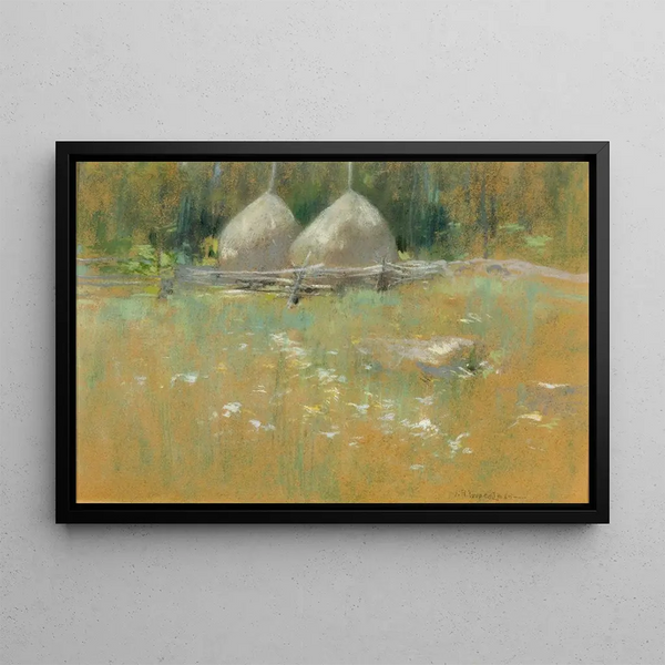 John Henry Twachtman - Haystacks At Edge Of Woods.webp