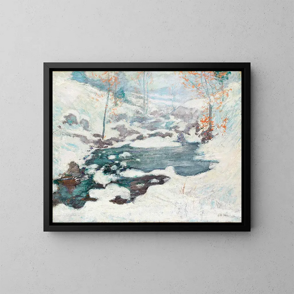 Incastonato dalla ghiaccio - John Henry Twachtman — quadro incorniciato alla parete