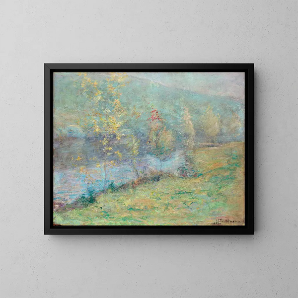 Mattino nebbioso - John Henry Twachtman — quadro incorniciato alla parete
