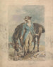 Un giovane uomo con un cavallo con studi di cani e di lepre morta - John Hoppner — vista dell’opera