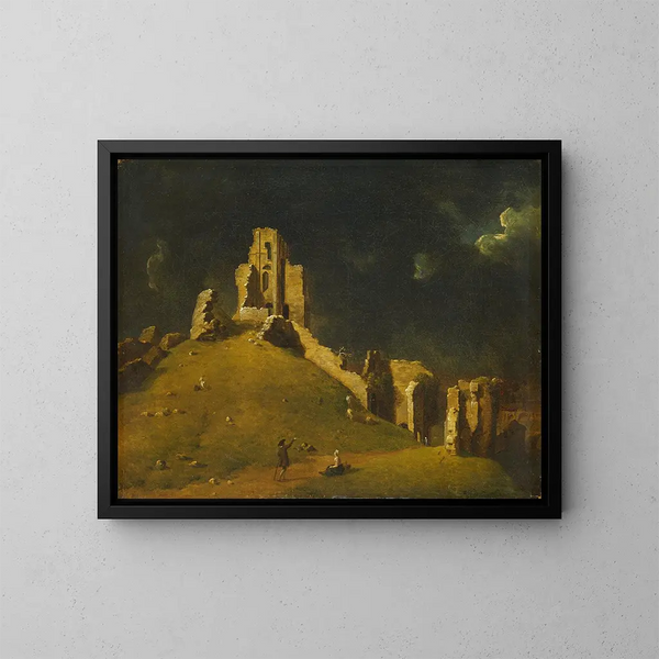 Château de Corfe, Dorset - John Inigo Richards — gerahmtes Bild an der Wand