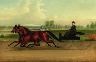 John J Mcauliffe - Mr Kip Driving a Pair of Trotters.webp