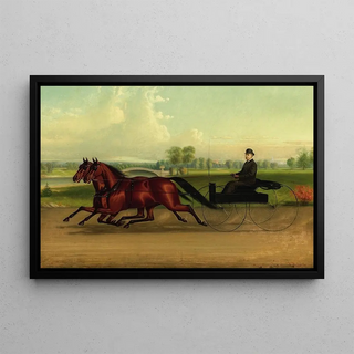 John J Mcauliffe - Mr Kip Driving a Pair of Trotters.webp