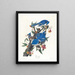 Blue Jay Painting - John James Audubon — framed artwork on a wall