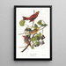 Tangara d'estate - John James Audubon — quadro incorniciato alla parete