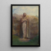 Kolossale Statue von Ananda in der Nähe der Ruinenstadt Polonnaruwa, Ceylon - John La Farge — gerahmtes Bild an der Wand