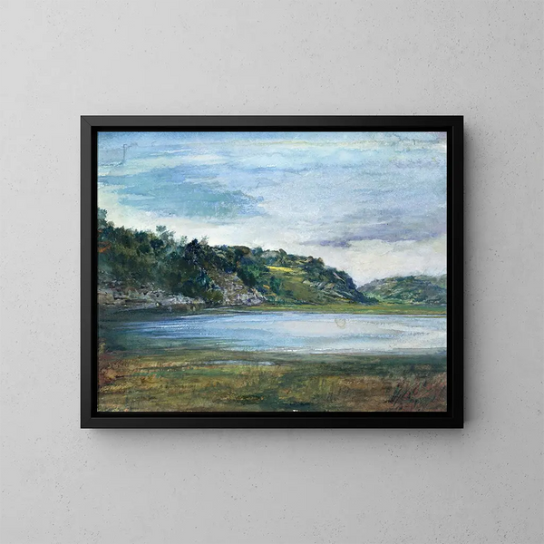Rochers du paradis, étude à Paradise, Newport, Rhode Island - John La Farge — gerahmtes Bild an der Wand