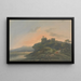 Landschaft des Abends mit einer Ruinenburg - John Laporte — gerahmtes Bild an der Wand