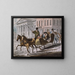 Winterlandschaft in Philadelphia, die Bank der Vereinigten Staaten im Hintergrund - John Lewis Krimmel — gerahmtes Bild an der Wand