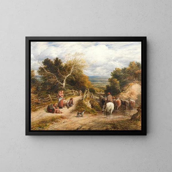 Il ruscello - John Linnell — quadro incorniciato alla parete