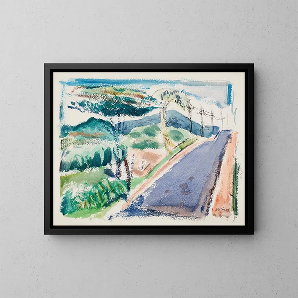 auf der Route von Sparkill, New York - John Marin — gerahmtes Bild an der Wand