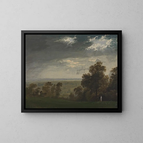 Paesaggio, forse l'isola di Wight o Richmond Hill - John Martin — quadro incorniciato alla parete